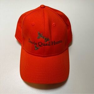 Davis quail hunts orange hunting baseball hat